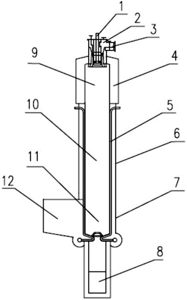 Water-coal-slurry low-nitrogen combustion steam-injection boiler and low-nitrogen combustion mode thereof