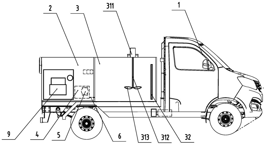 Landscaping comprehensive maintenance vehicle fertilization control system and using method