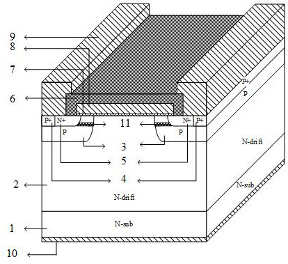 A silicon carbide power semiconductor device with low on-resistance