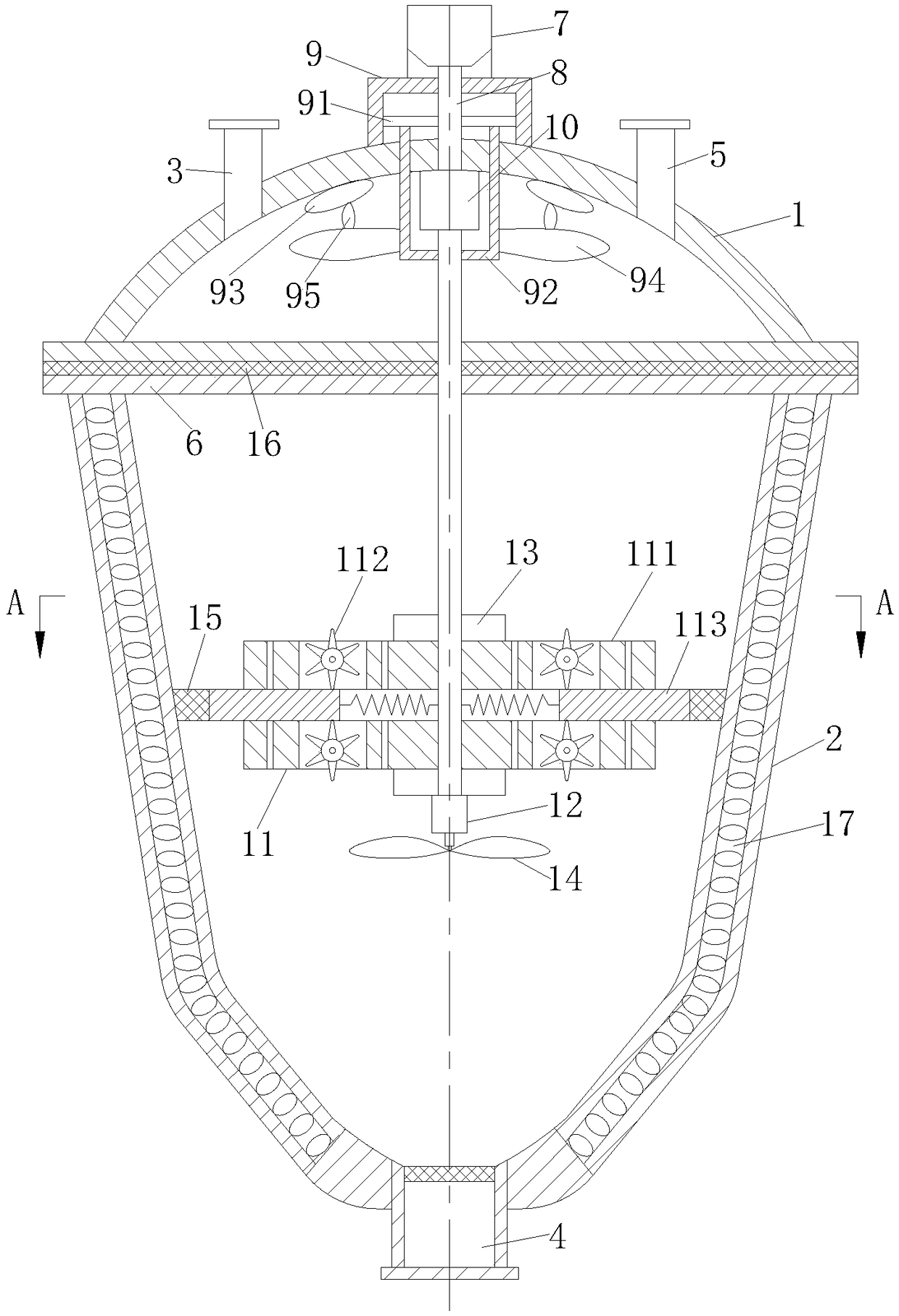 Silicone residue slurry treatment device