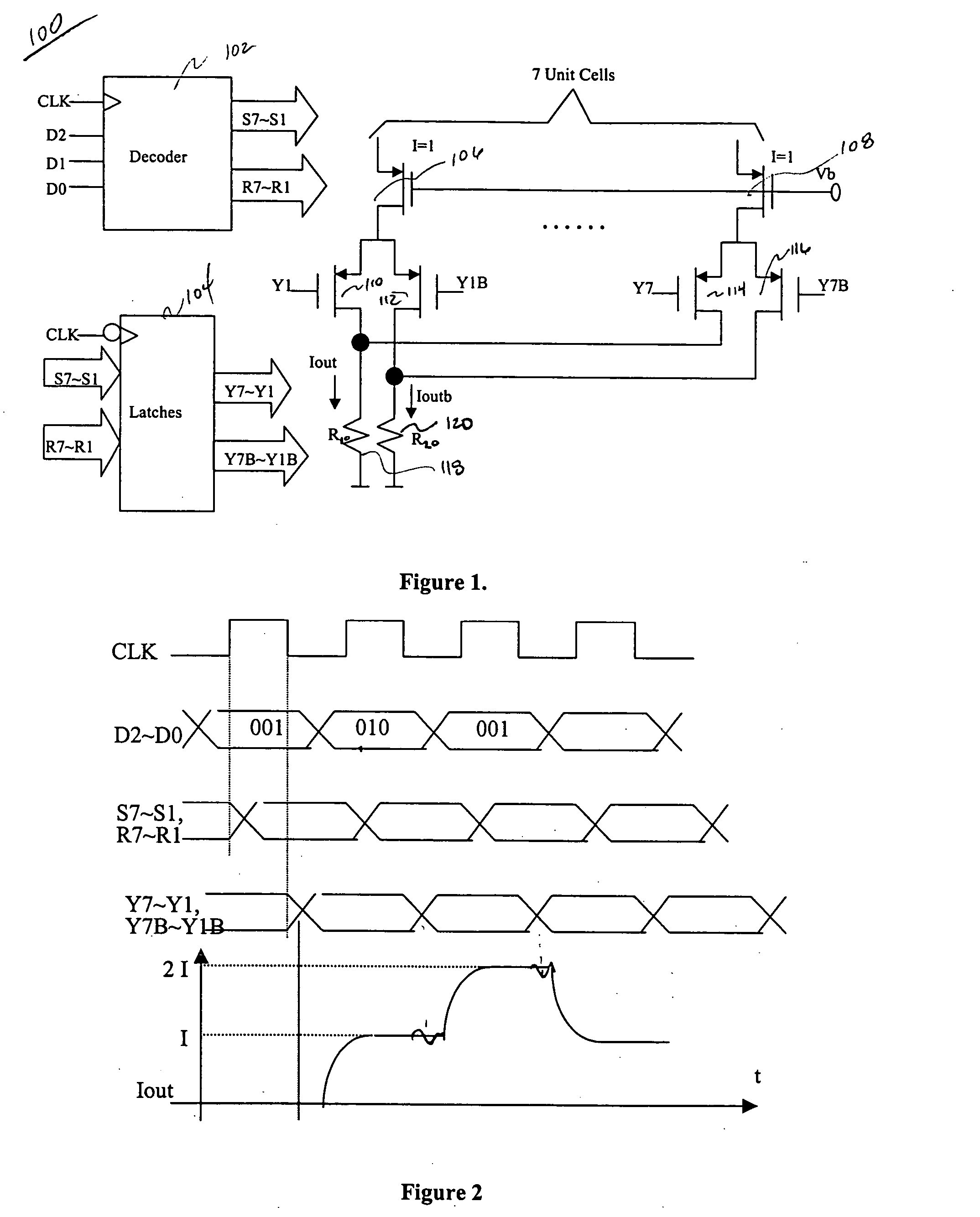 Current-steering digital-to-analog converter having a minimum charge injection latch