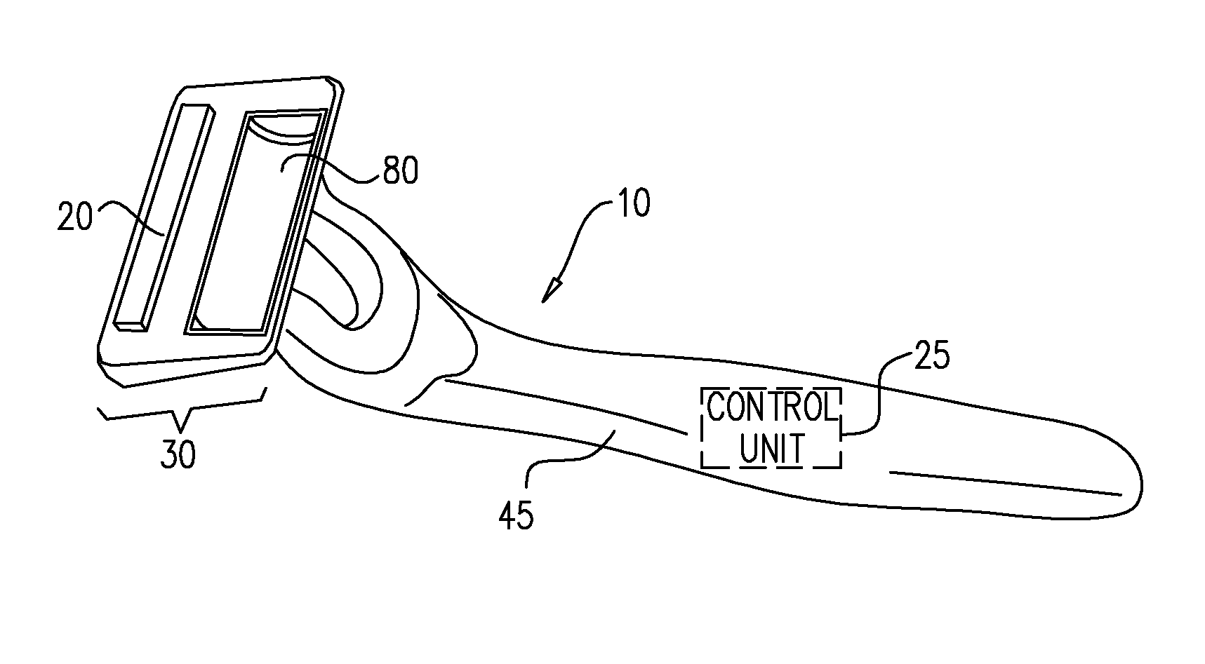 Ultrasonic skin treatment device with hair removal capability