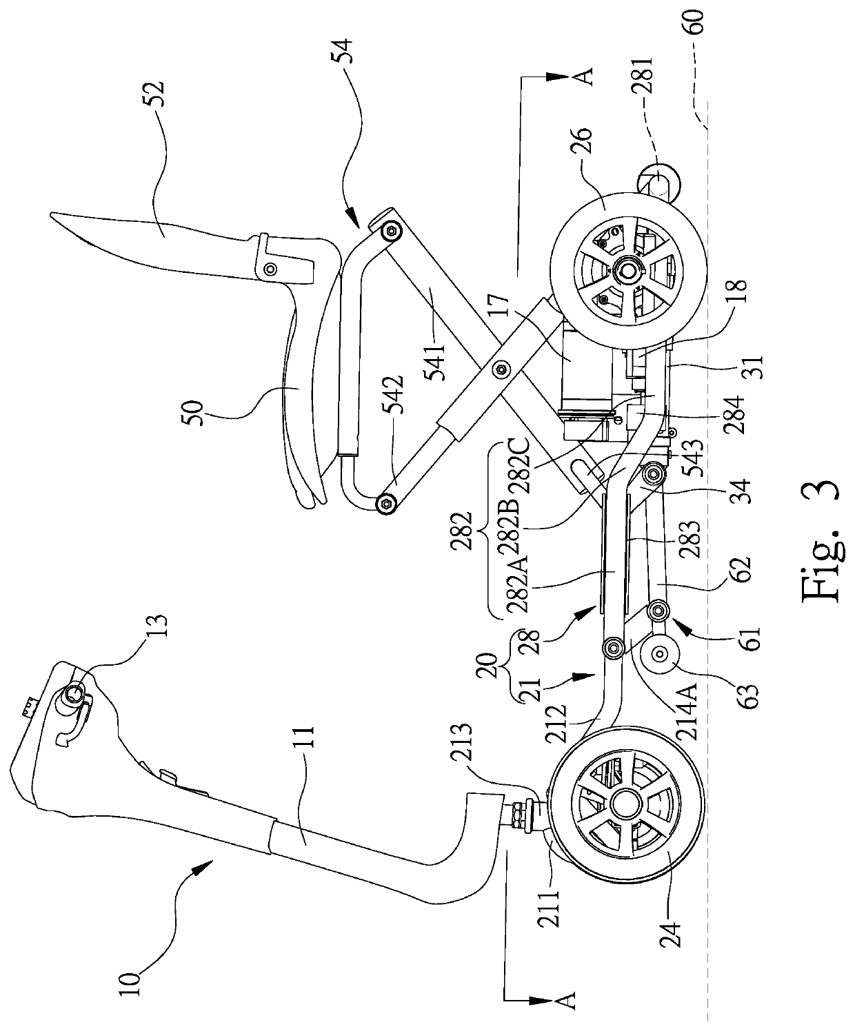 Collapsible mobility scooter