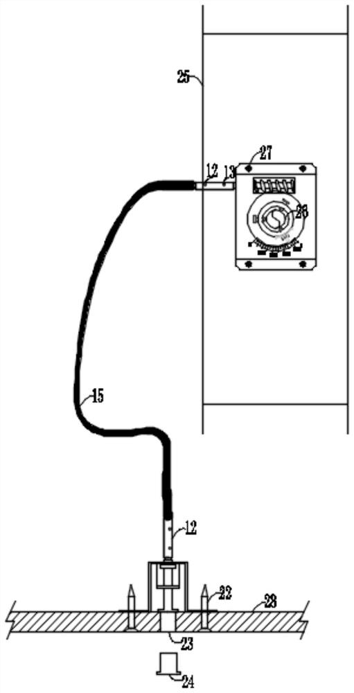 Novel remote adjusting device for concealed air valve
