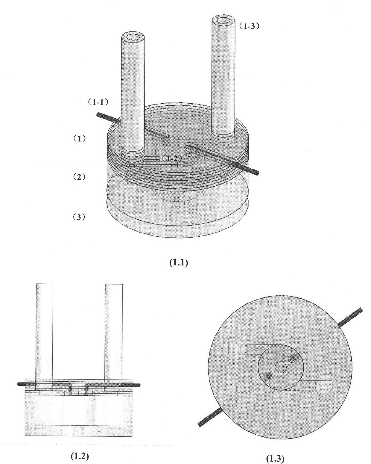 Coaxial high-temperature cofiring ceramic microburner and processing mode thereof
