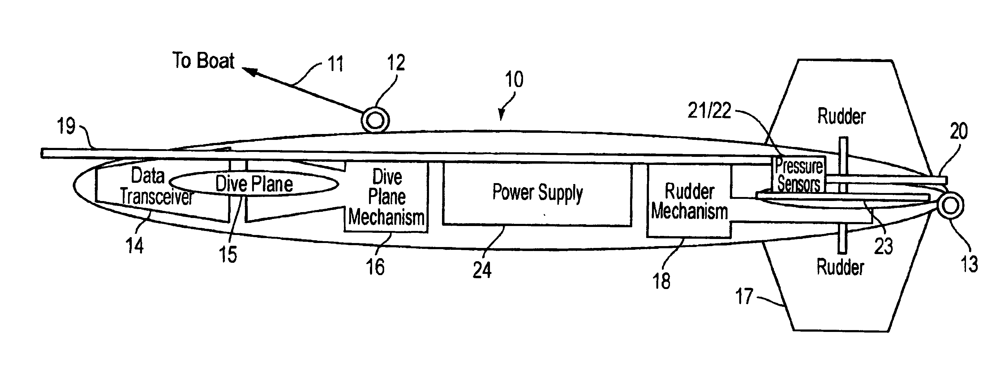 Electronic fishing device steerable in azimuth and depth by remote control or preprogrammed instructions