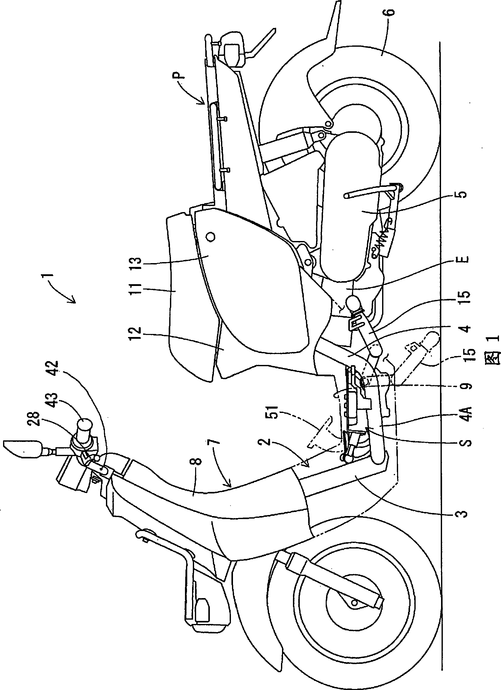 Support device for two-wheel motocycle