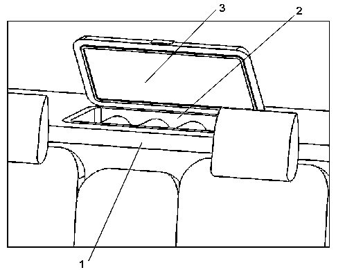 Embedded refrigerator of rear window platform