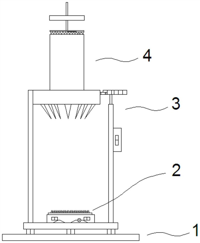 A lifting type undisturbed soil triaxial sample preparation device