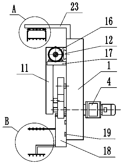 Adjustable weft repeated laying device
