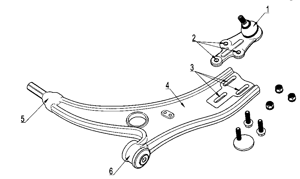 A Triangular Arm That Can Adjust the Angle of a Car Wheel