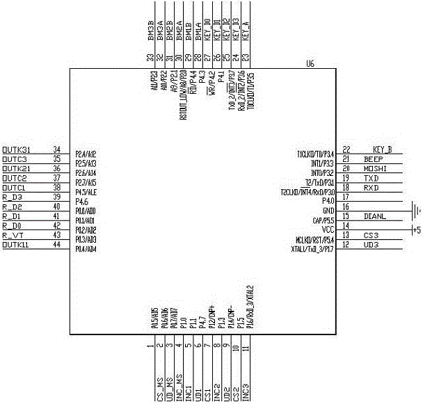 Electronic meridian treatment device with small waveform distortion factor