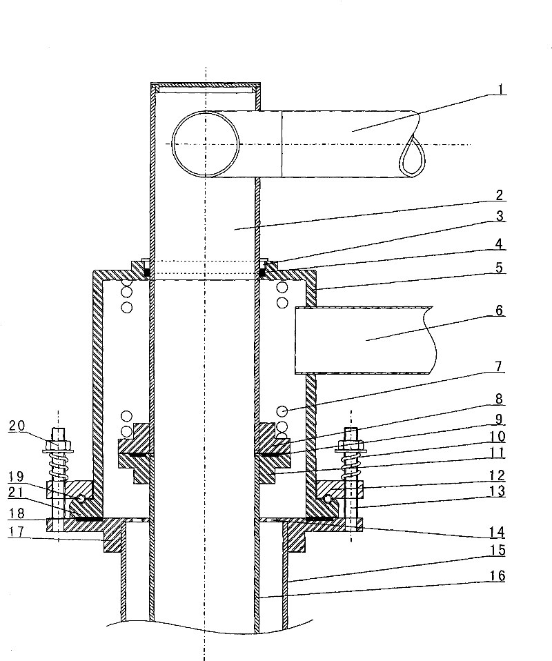 Two-way rotating fluid guiding device