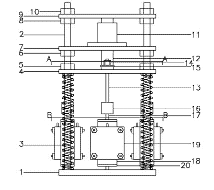 Tensile load applying device for concrete chloride ion permeability test and test method