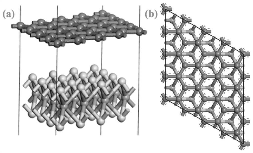 Molybdenum disulfide/graphene composite heterojunction and preparation method thereof