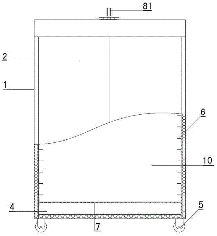 A through-flow food drying device with two-way commutation function