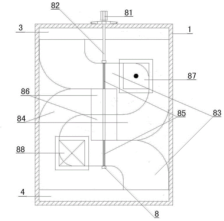 A through-flow food drying device with two-way commutation function