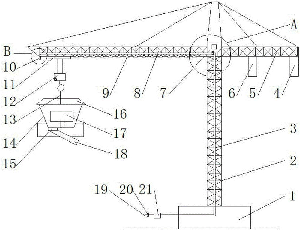 Construction method of multifunctional tower crane used for building construction