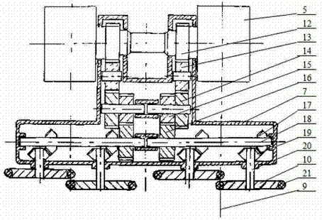 Wheel disc false twisting spinning device