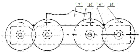 Wheel disc false twisting spinning device