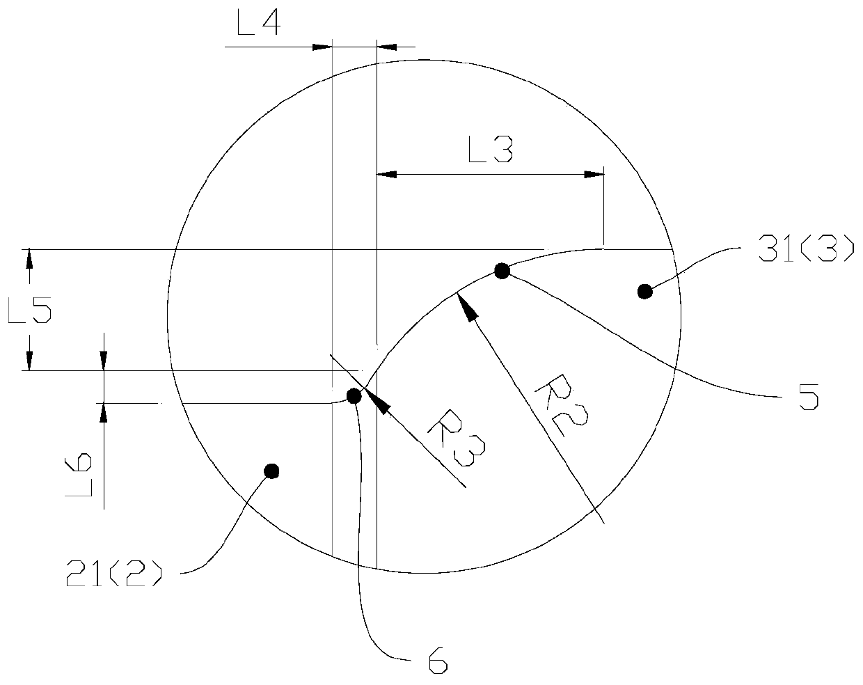 Mandril with conical end part