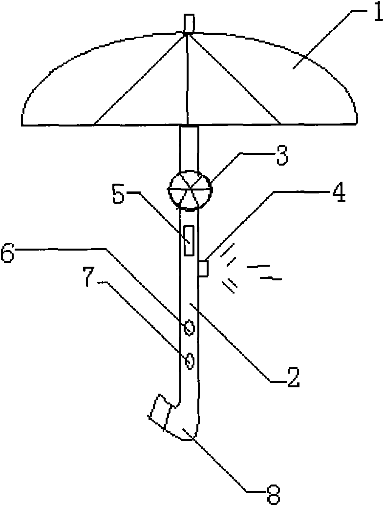 Multifunctional umbrella