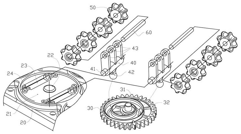 Pinching massage mechanism of foot bath device