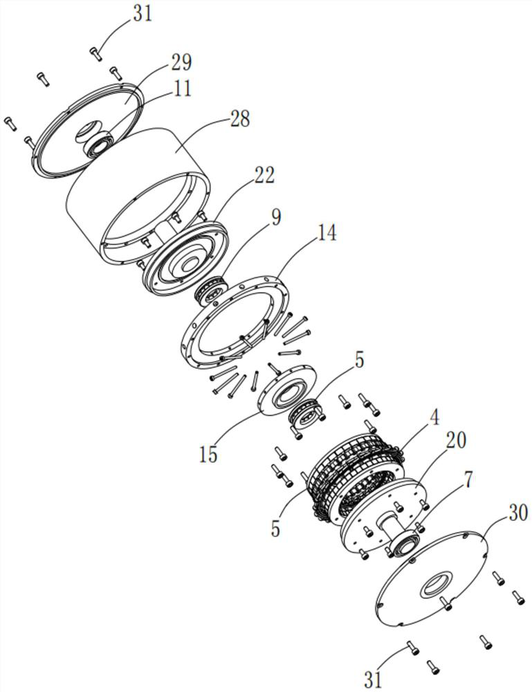 Motor structure of double-direct-drive hybrid vernier actuator