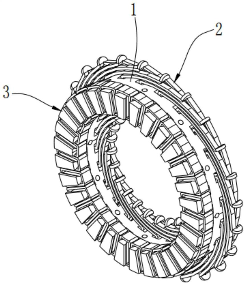 Motor structure of double-direct-drive hybrid vernier actuator