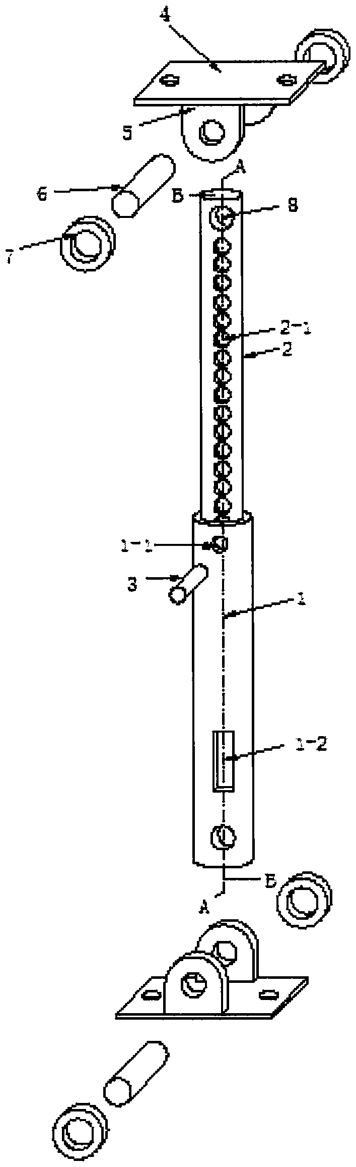 Vertical piano top cover supporting rod structure