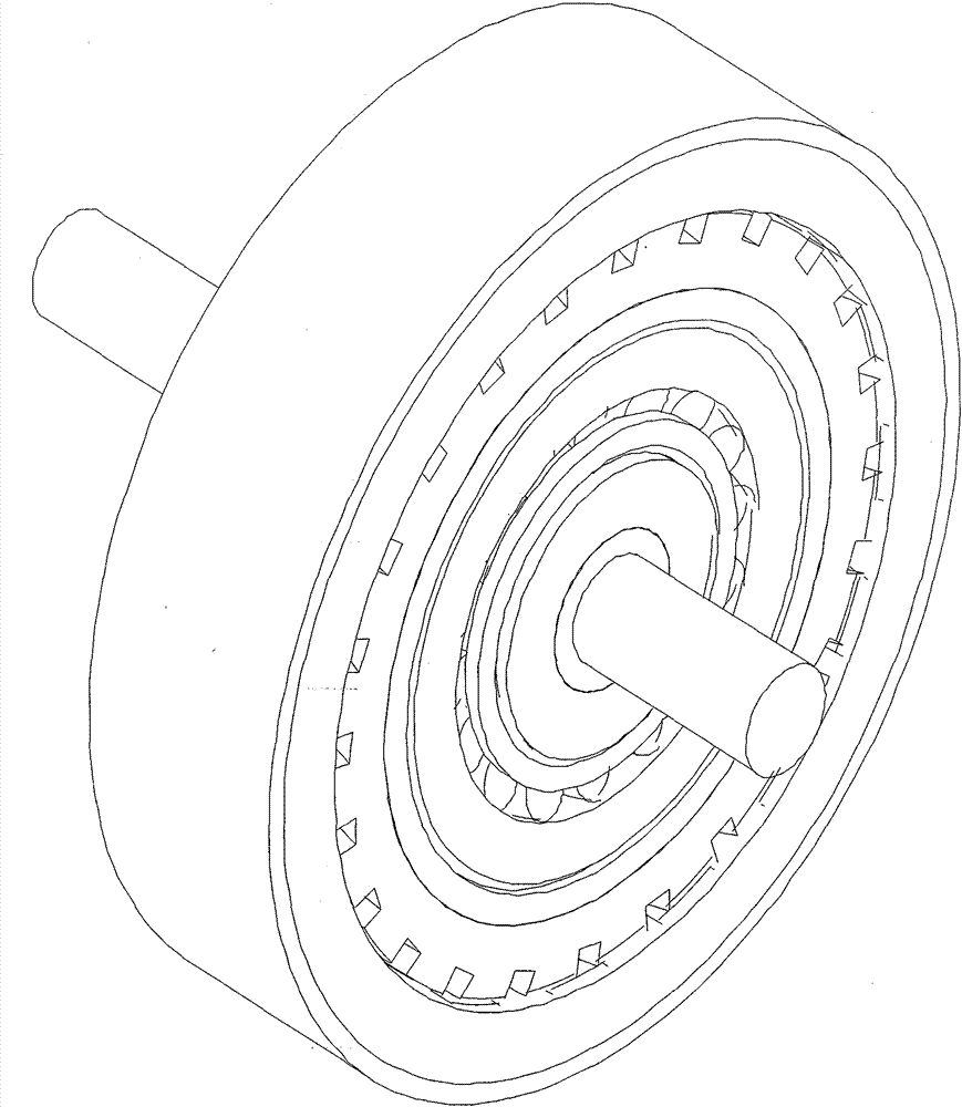 Permanent magnetism eddy current shaft coupling