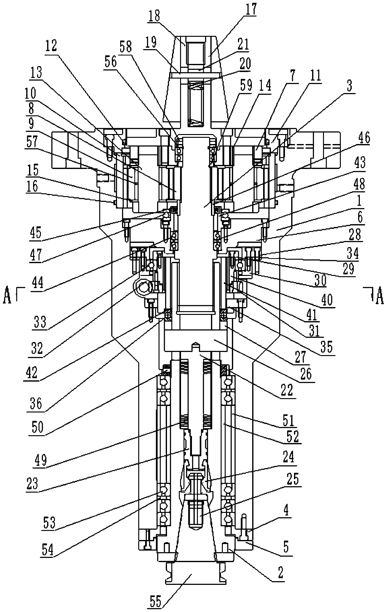Spindle milling head extending device