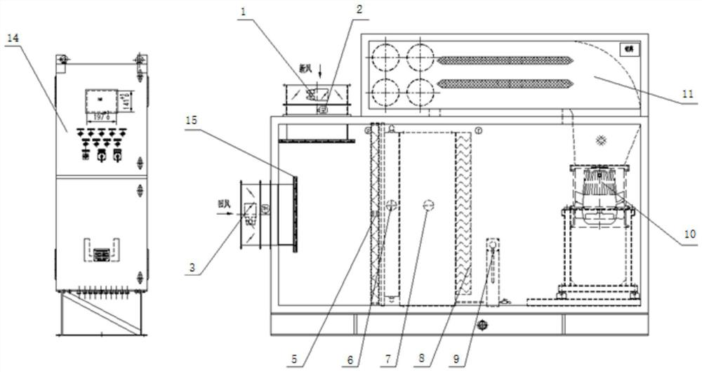 Compact variable air volume air conditioner for ship