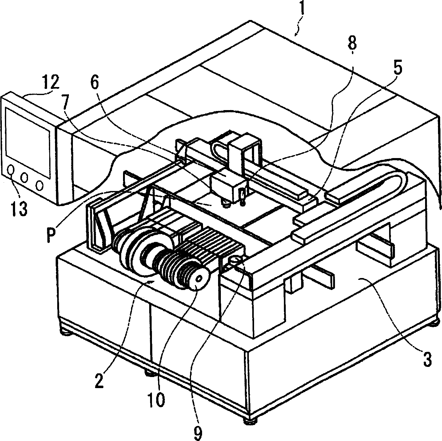 Adsorption position corrector of electronic device in electronic device mounting machine