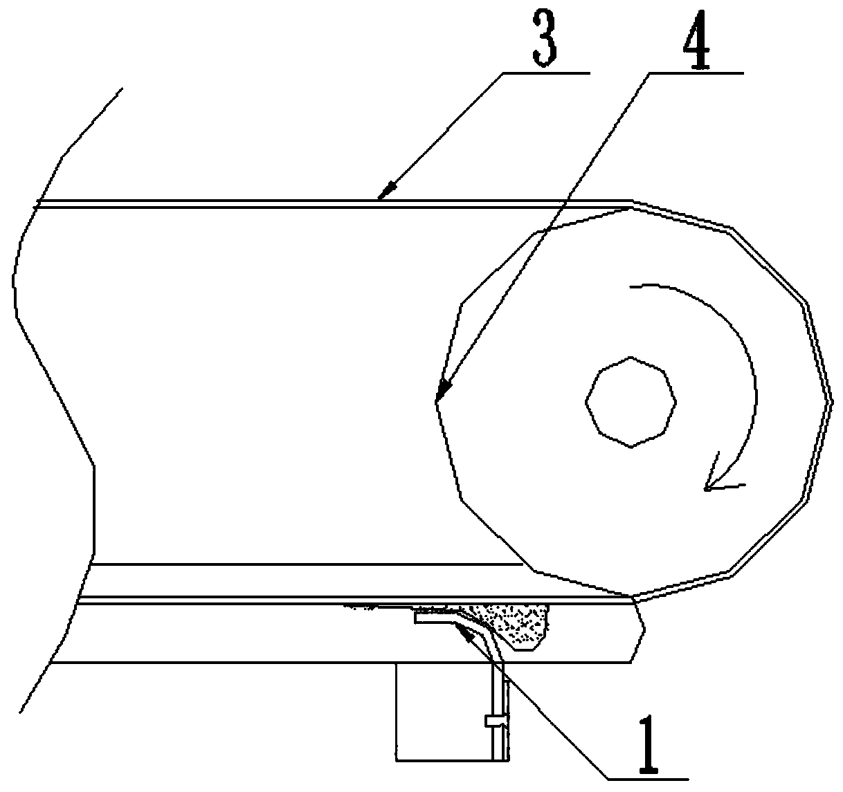 Chain plate purging device