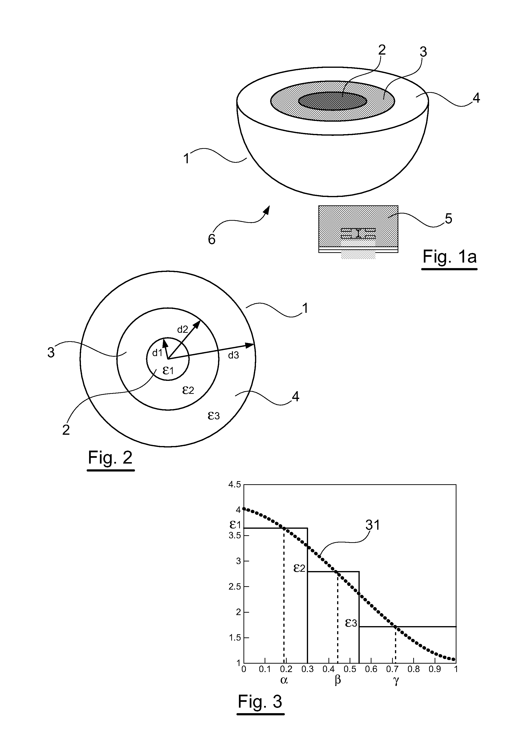 Inhomogeneous lens with maxwell's fish-eye type gradient index, antenna system and corresponding applications