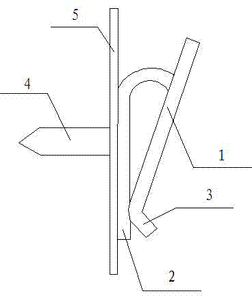 Drawing pin with clamp