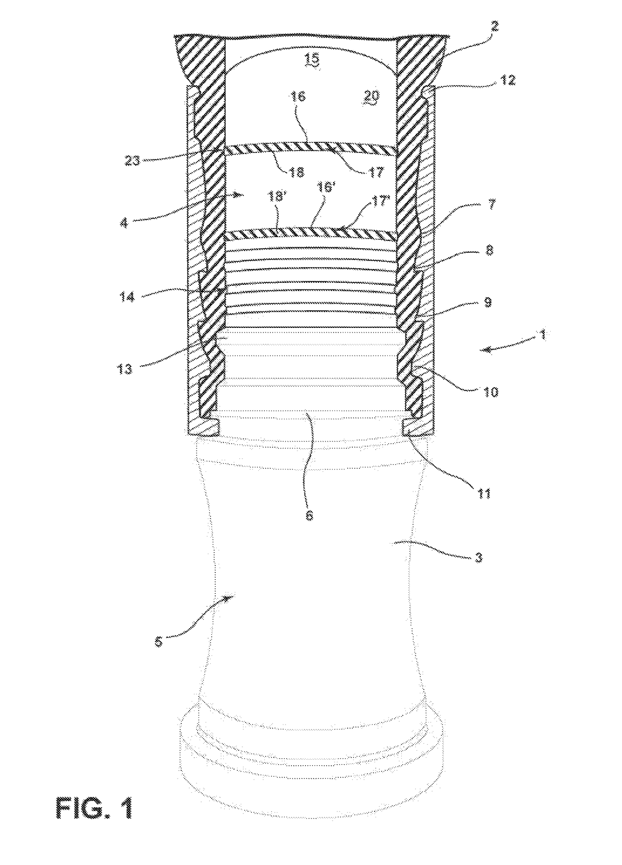 Device and method for connecting a hydraulic hose to a connecting nipple