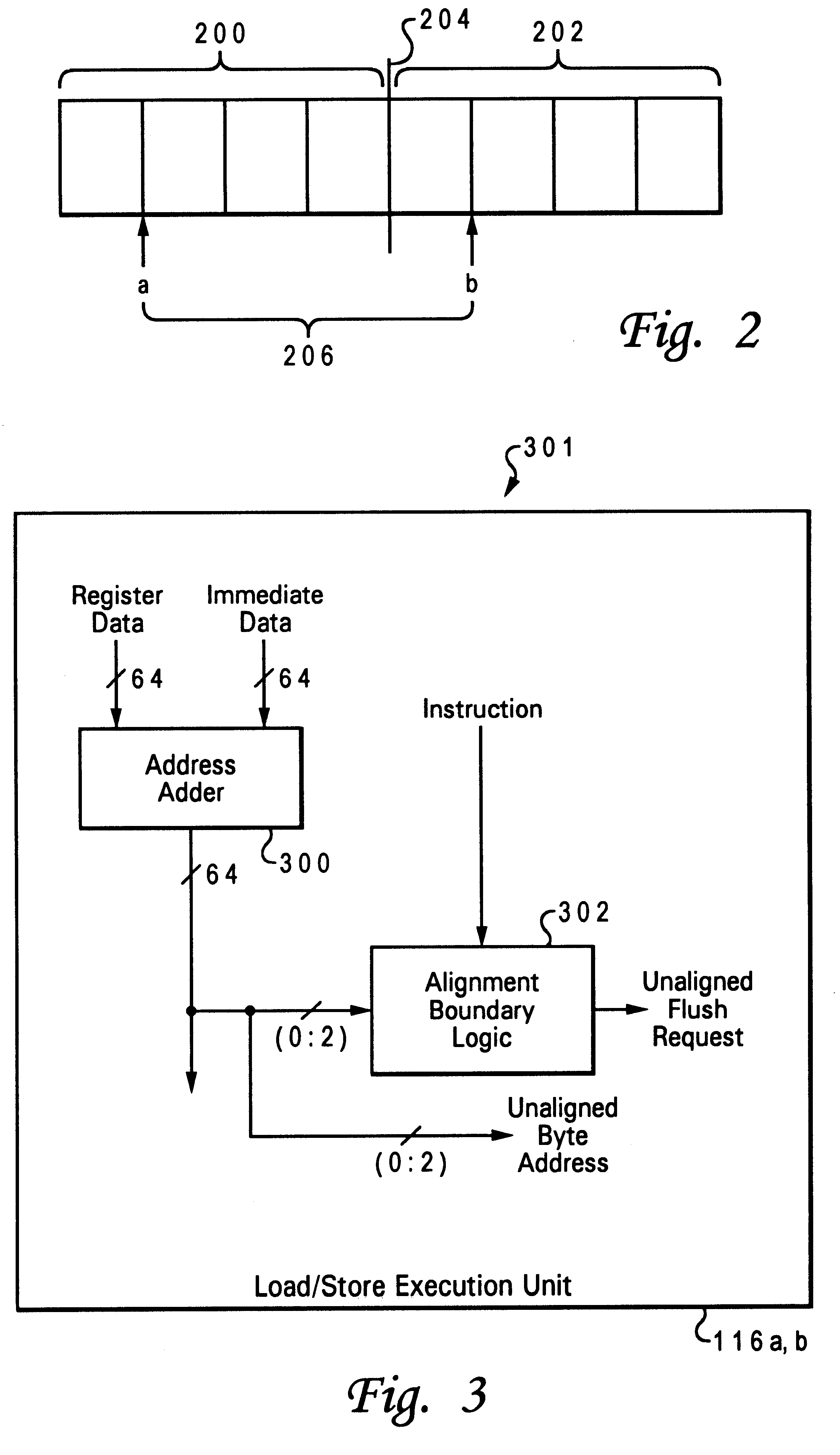 Superscaler processor and method for efficiently recovering from misaligned data addresses