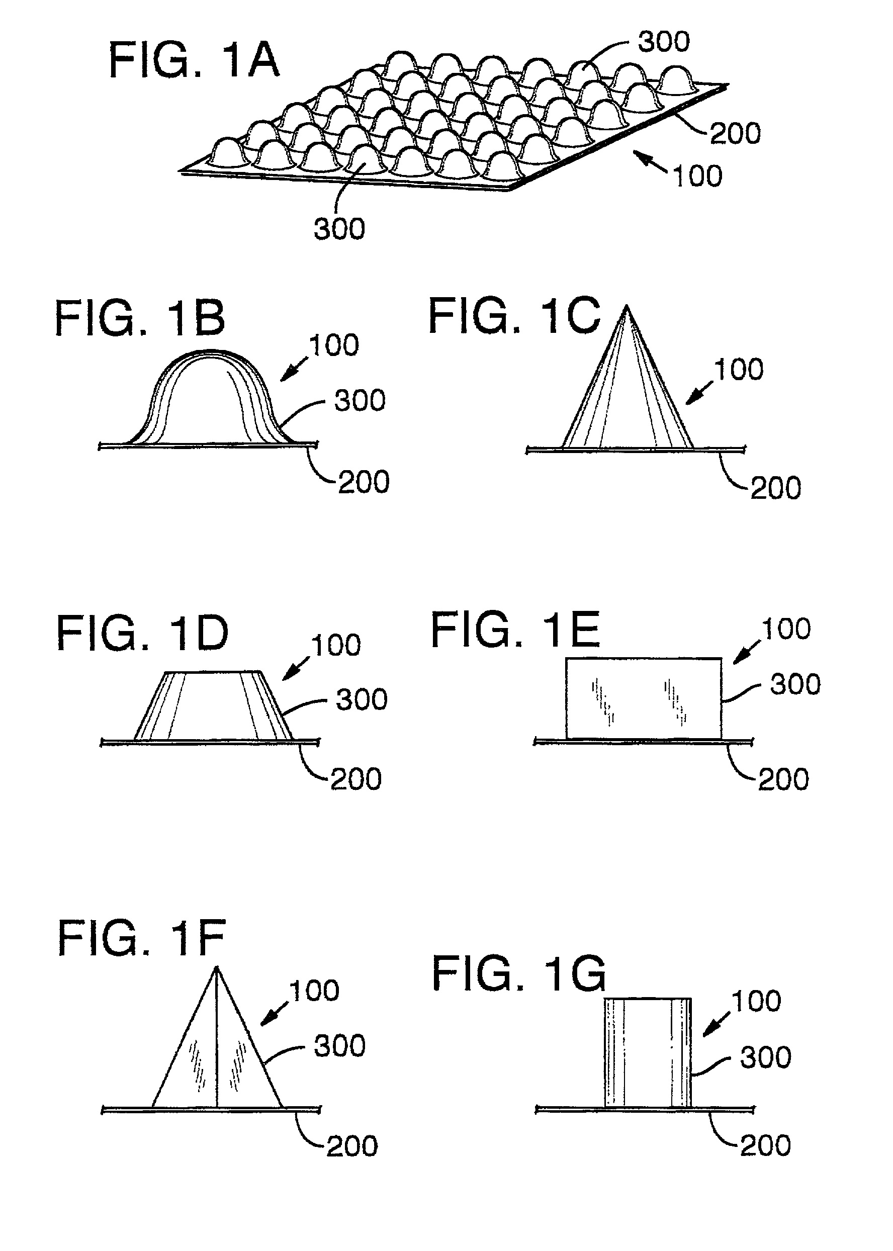 Material having compressible projections and footwear incorporating the material