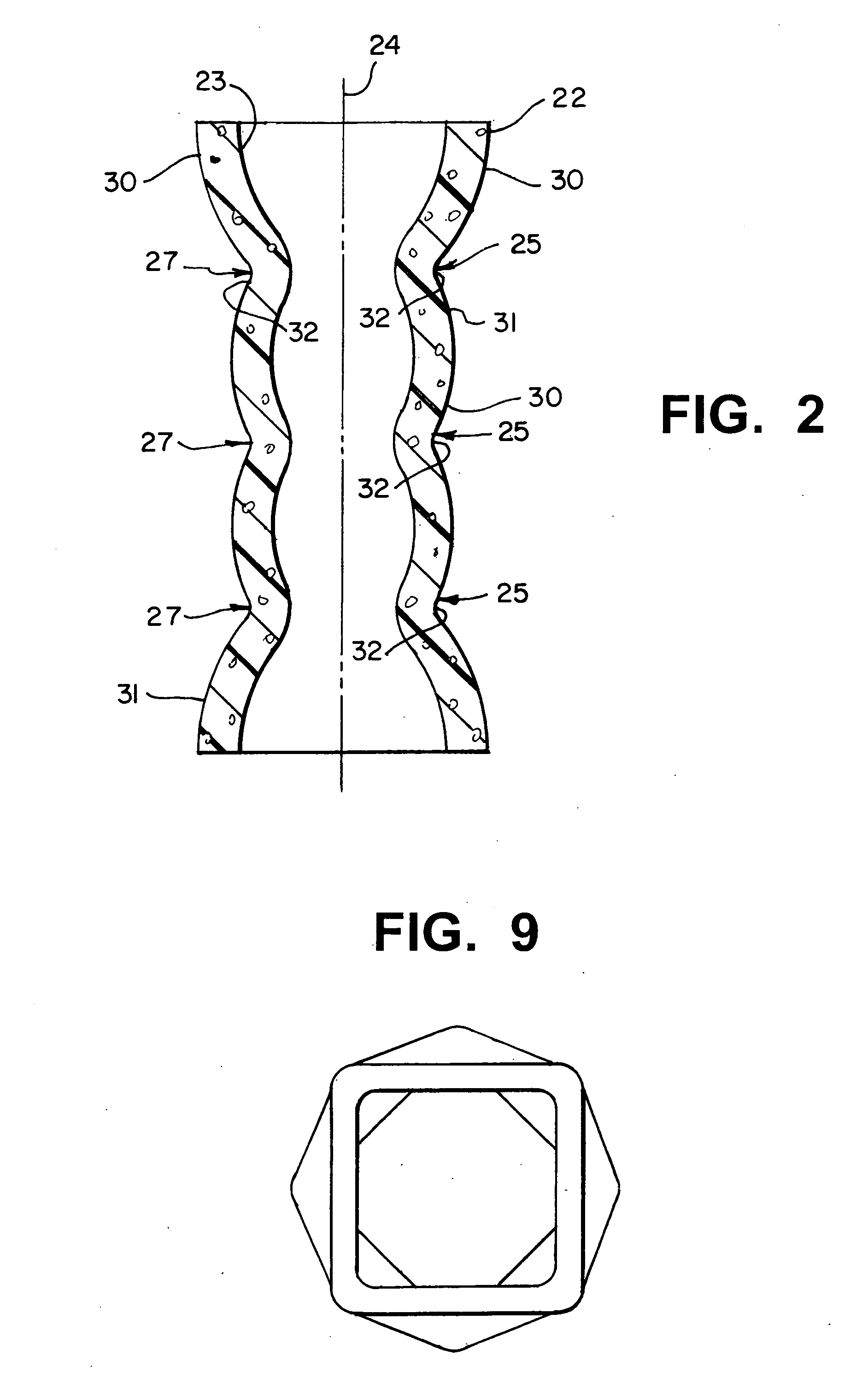 Load bearing or cushioning elements and method of manufacture