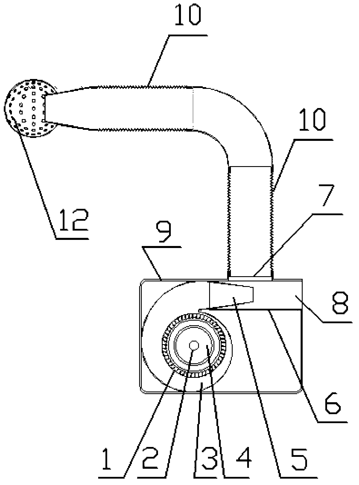 Split jet flow type smoke exhaust machine