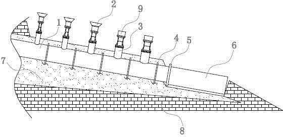 Construction method of cascade concentrated seawater discharge-to-sea diffusion device