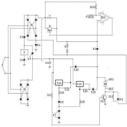 Three-function automatically switched matching power supply