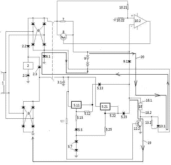 Three-function automatically switched matching power supply
