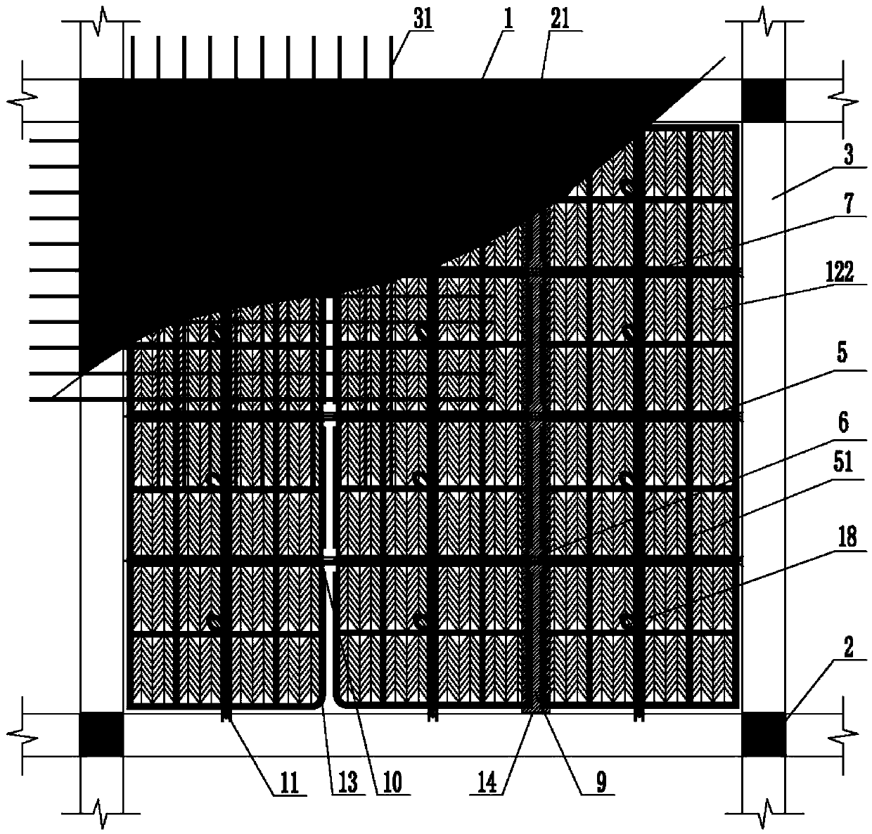 A prefabricated building cavity floor