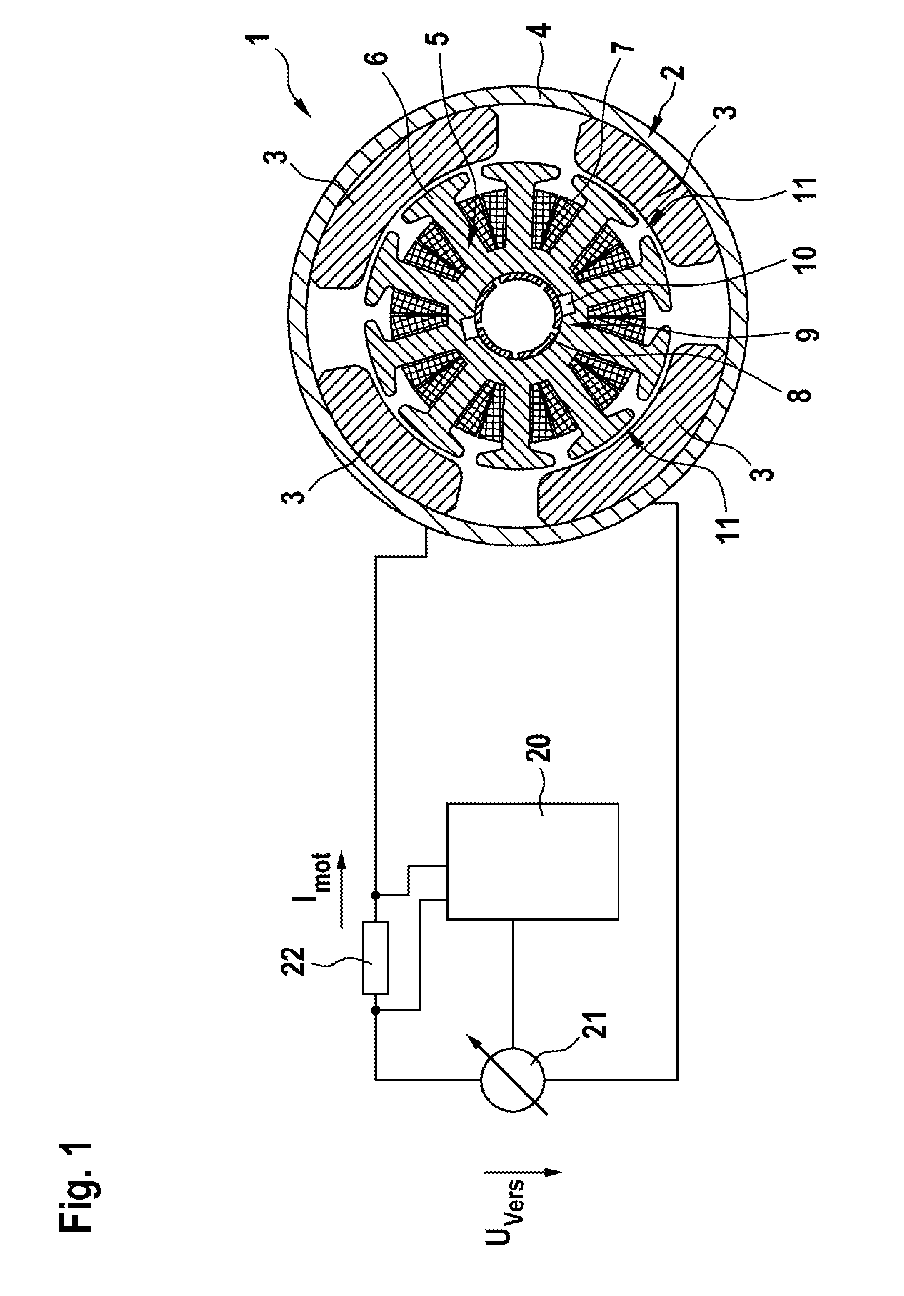 Method and apparatus for determining a rotor position and rotation speed of an electrical machine