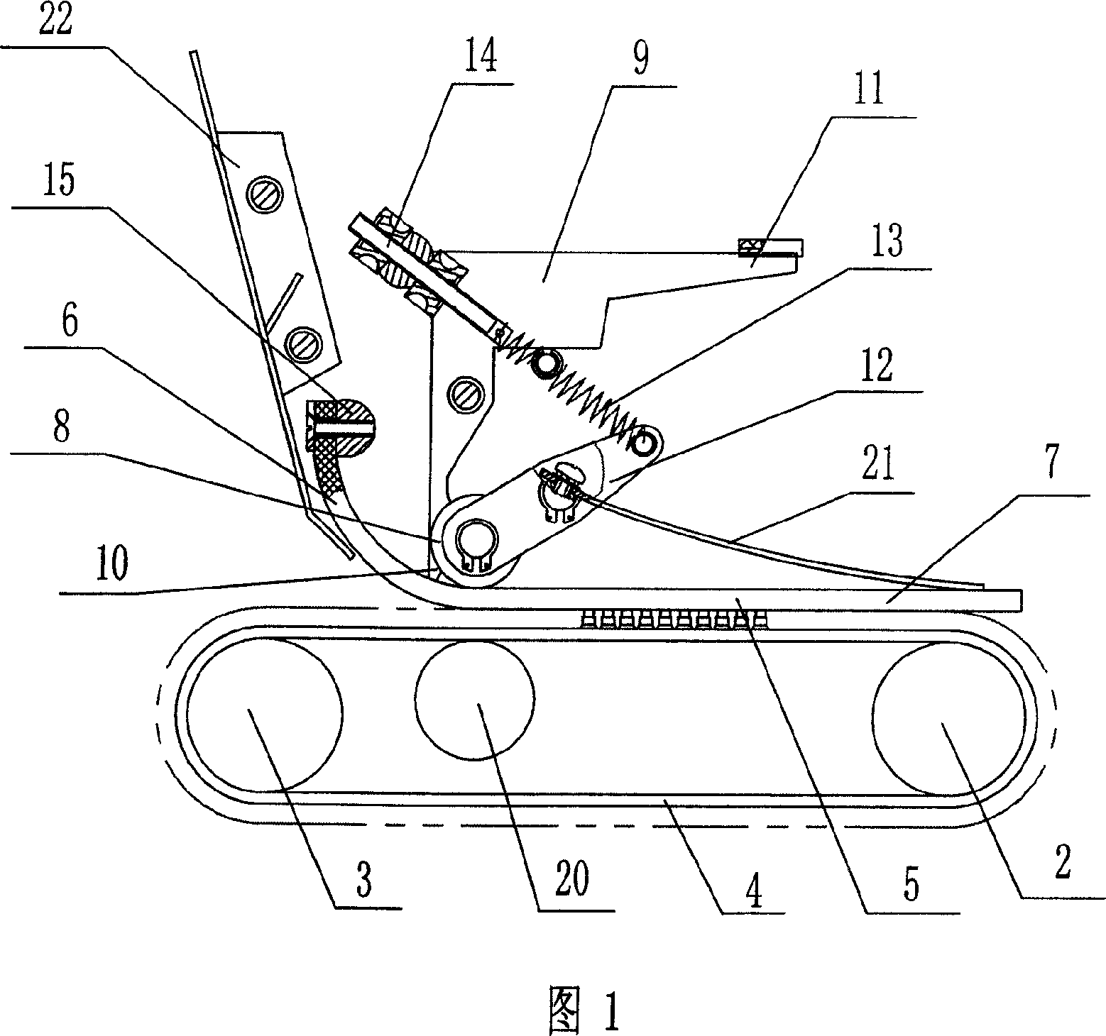Single-sealed separating mechanism of stamp consume machine