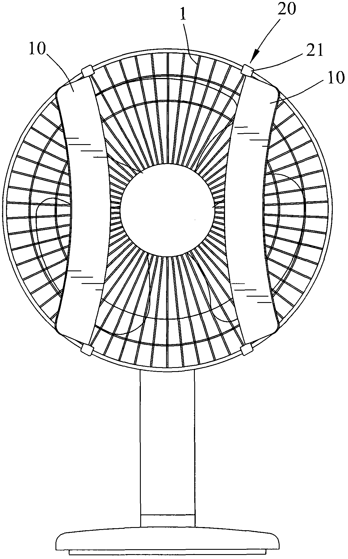 Flow guiding structure of fan