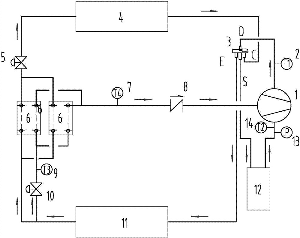 Control method of vehicle-mounted heat pump air-conditioning set